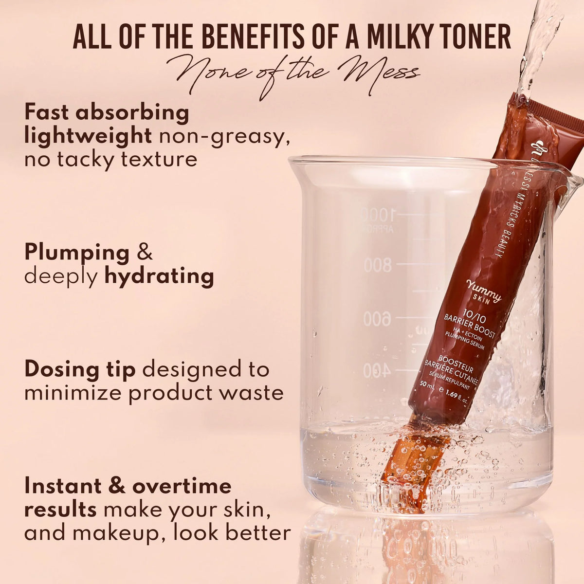 Yummy Skin 10/10 Barrier Boost Hyaluronic Acid + Ectoin Plumping Serum